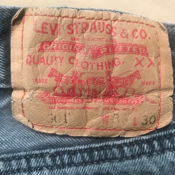 Levi's 501 Jeans. Faded Black. Vintage - Picture 2 of 4